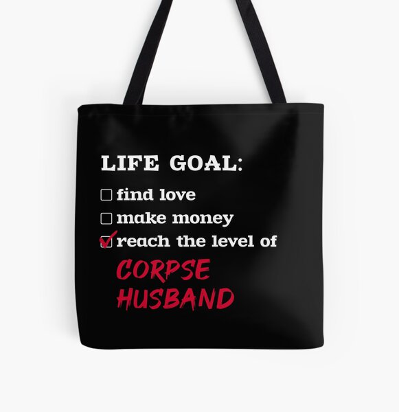 Life goal - Corpse Husband All Over Print Tote Bag RB2112 product Offical Corpse Husband Merch