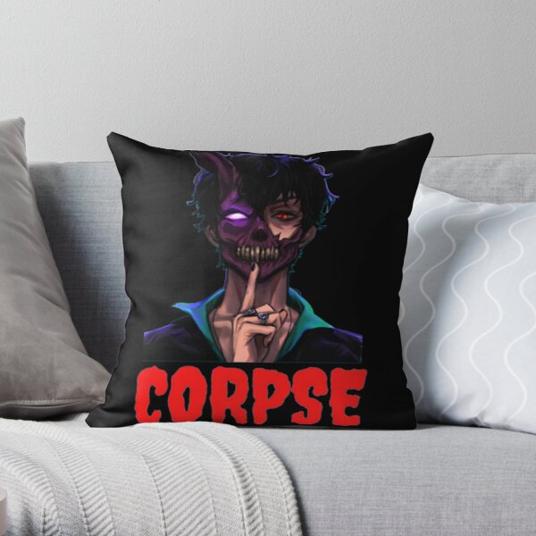 Corpse Husband corpse Red Face Throw Pillow RB2112 product Offical Corpse Husband Merch